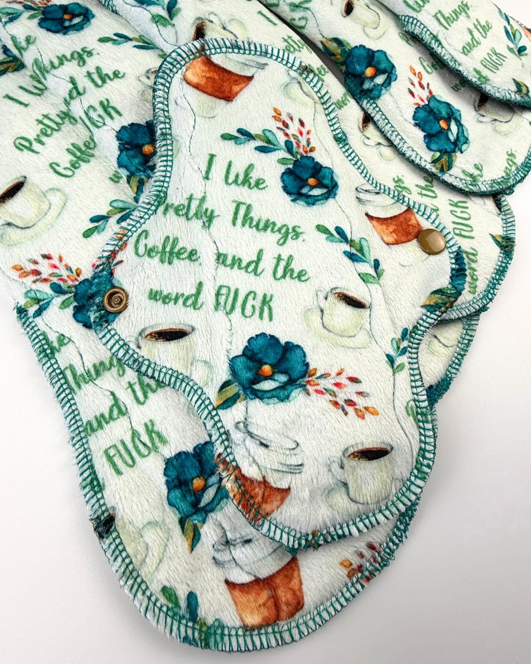 Pretty Things & Coffee Reusable Cloth Pad | Moderate - Heavy Flow Cloth Menstrual Pad