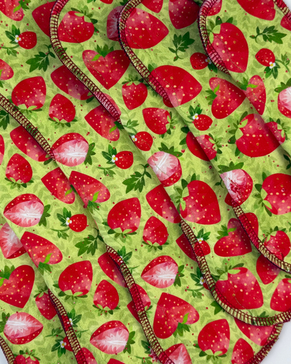 Strawberry Fields Reusable Cloth Pad | Moderate - Heavy Flow Cloth Menstrual Pad