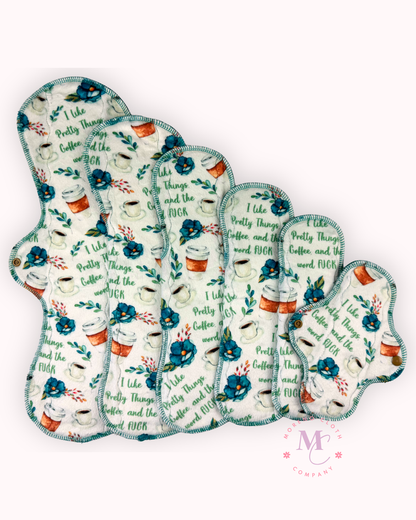 Pretty Things & Coffee Reusable Cloth Pad | Moderate - Heavy Flow Cloth Menstrual Pad