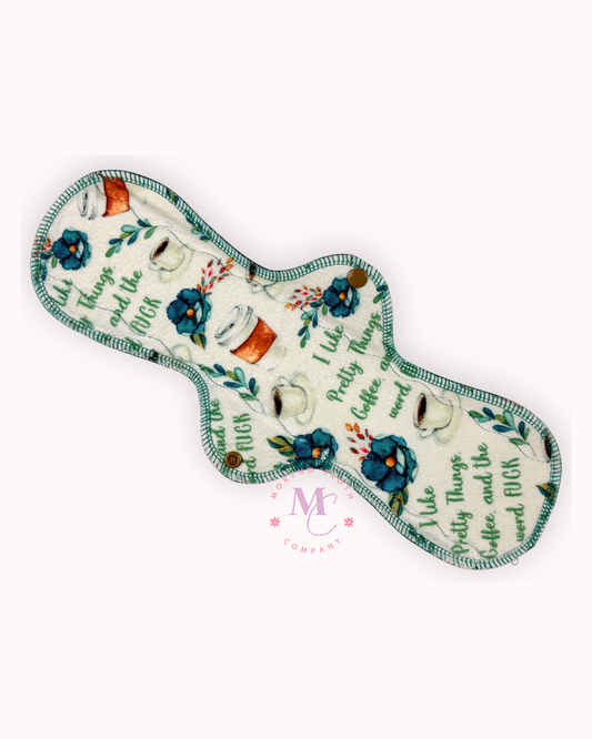 Pretty Things & Coffee Reusable Cloth Pad | Moderate - Heavy Flow Cloth Menstrual Pad