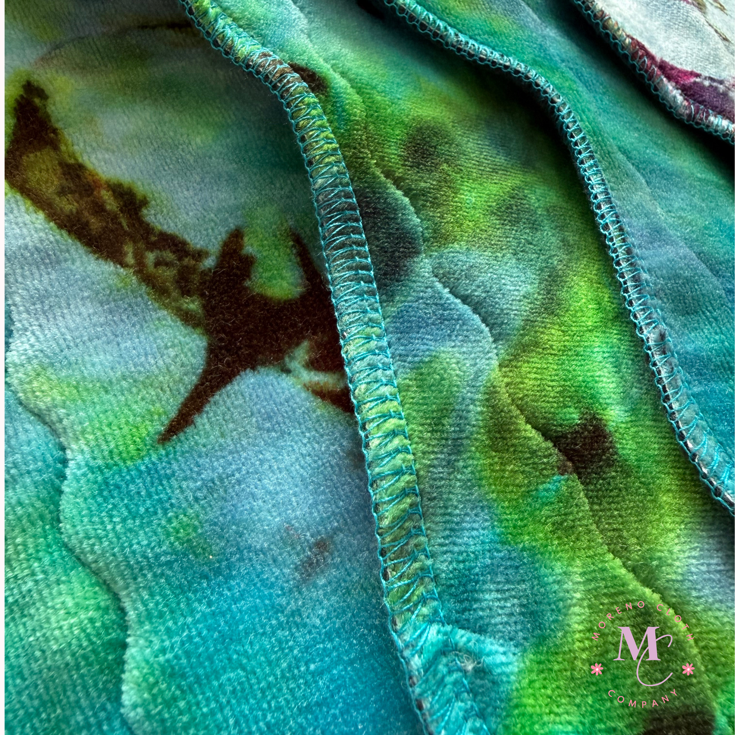 Blue Tides - Organic Cotton Velour